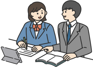 メイツでの塾内完結学習イラスト