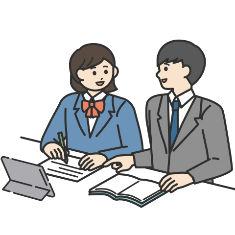 塾内完結の指導イラスト
